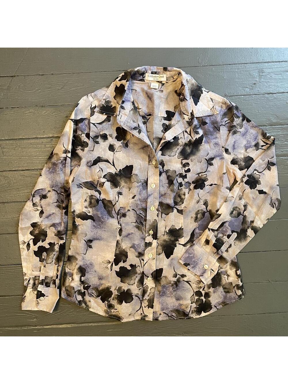Coldwater Creek Women's Multi and Purple Shirt